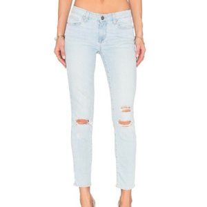 Paige Verdugo Ankle Super Light Wash Distressed Jeans